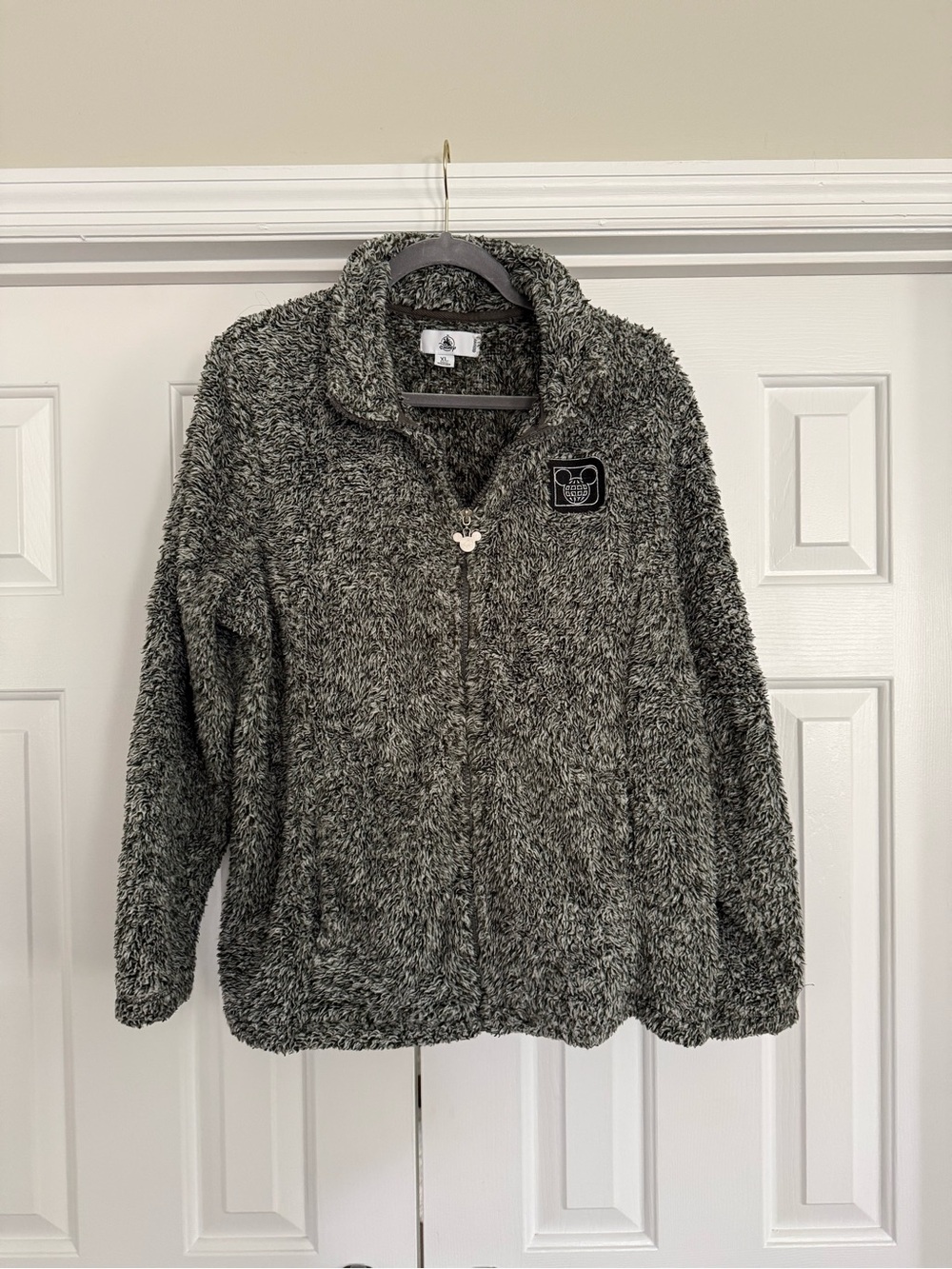 Disney Women's Plush Full-Zip Jacket - Gray
